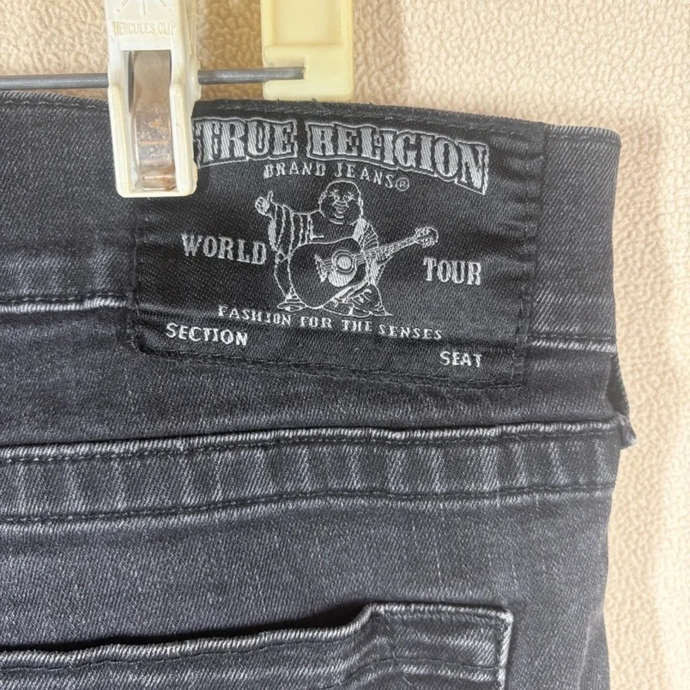 True Religion Gino Slim No Flap Jeans‎ 40x33 Body Rinse Black Streetwear Edgy